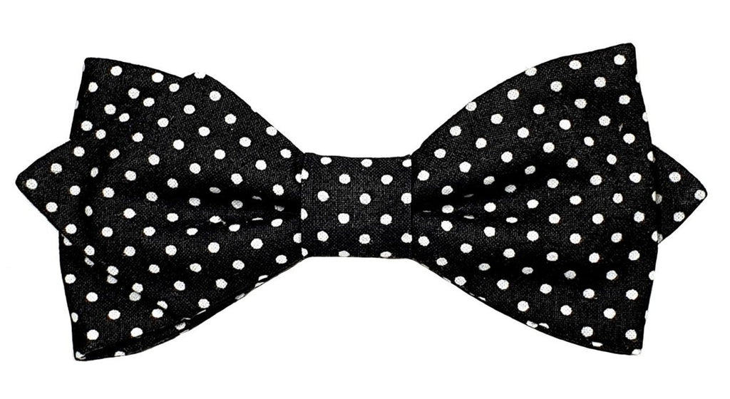 Noeud papillon noir à pois blancs - Effet Noeud Pap