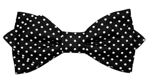 Noeud papillon noir à pois blancs - Effet Noeud Pap