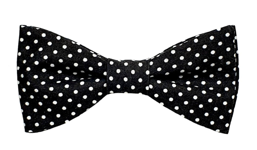 Noeud papillon noir à pois blancs - Effet Noeud Pap