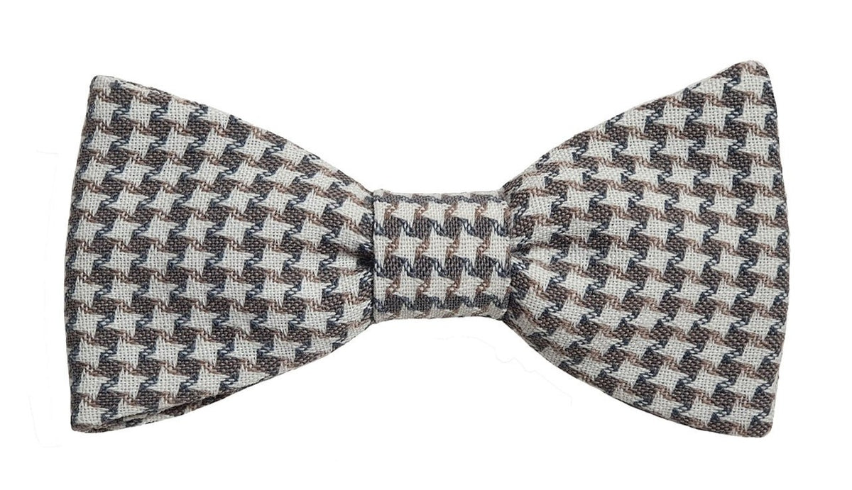 Noeud papillon pied de poule gris - Effet Noeud Pap