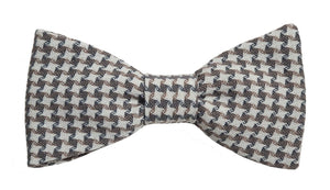 Noeud papillon pied de poule gris - Effet Noeud Pap