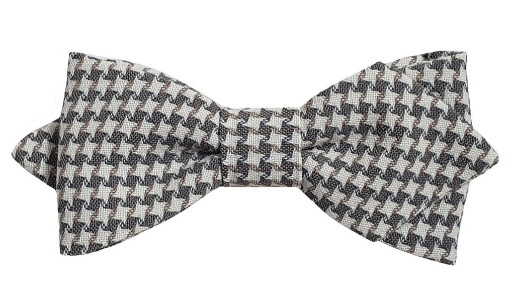 Noeud papillon pied de poule gris - Effet Noeud Pap