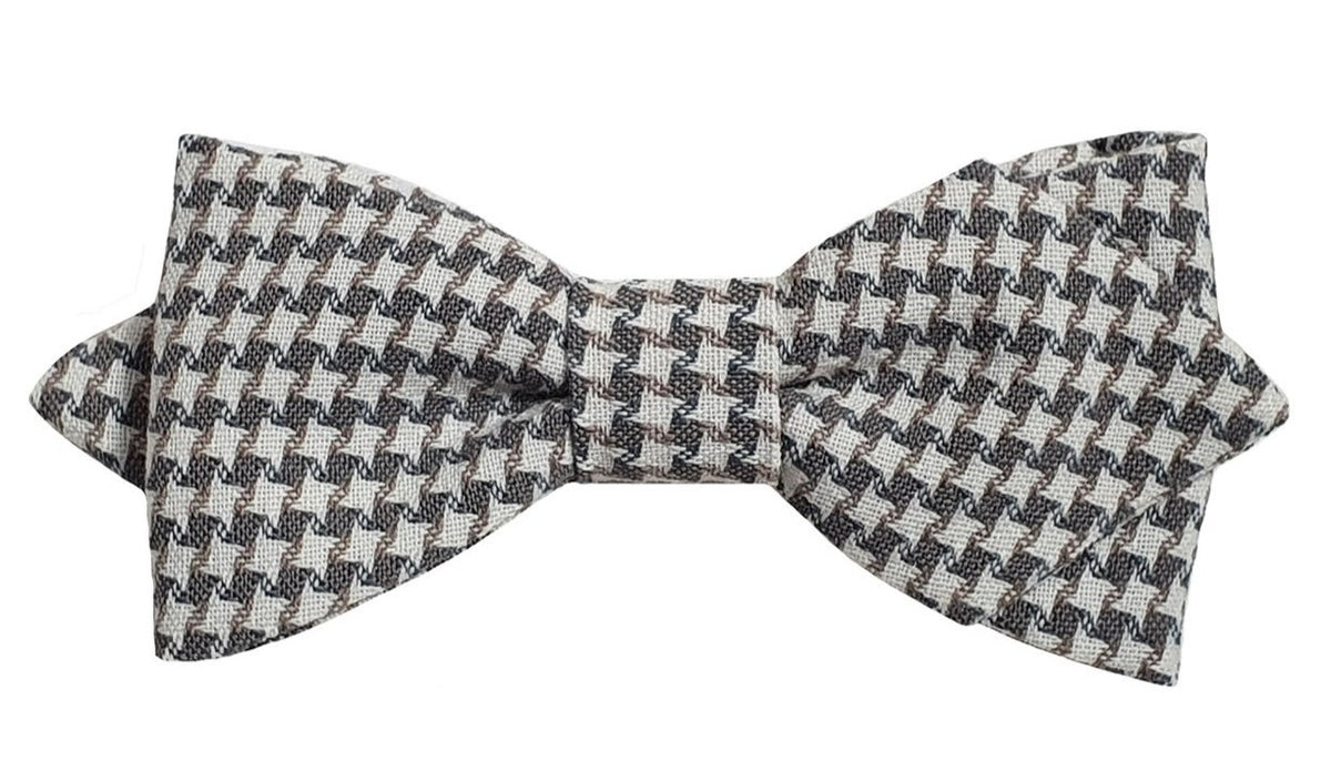 Noeud papillon pied de poule gris - Effet Noeud Pap