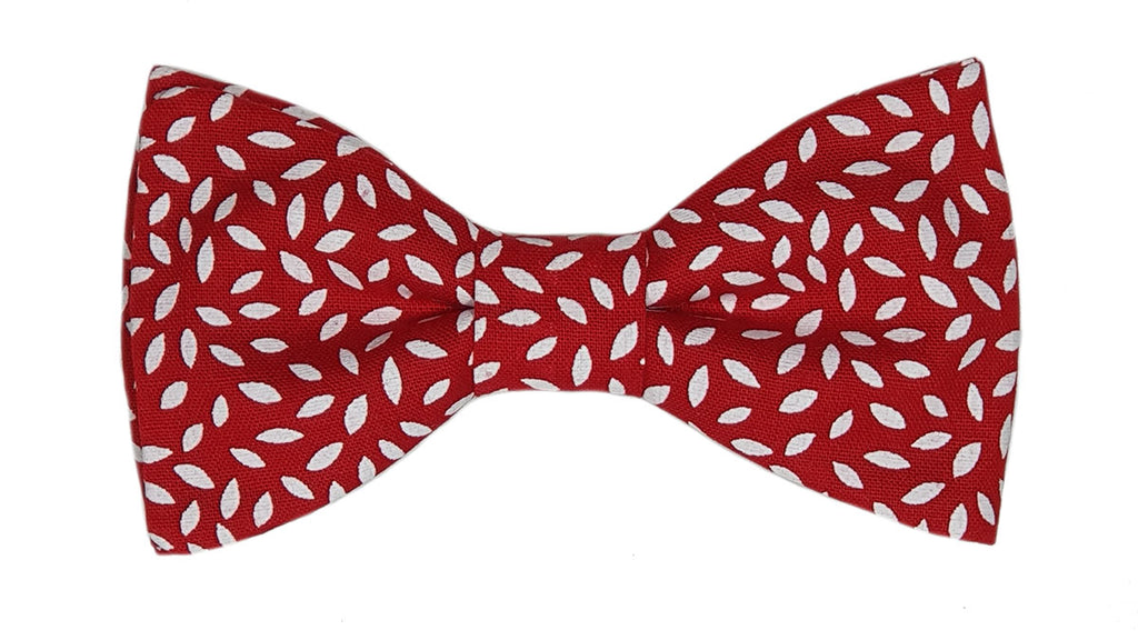 Nœud papillon rouge motifs blancs