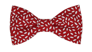 Nœud papillon rouge motifs blancs
