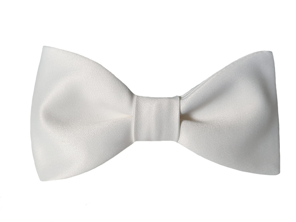 Nœud papillon blanc satin