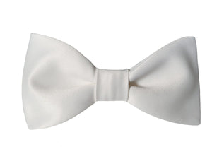 Nœud papillon blanc satin