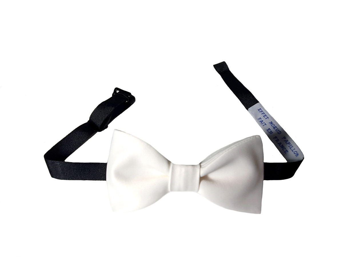 Noeud papillon blanc satiné - Effet Noeud Pap