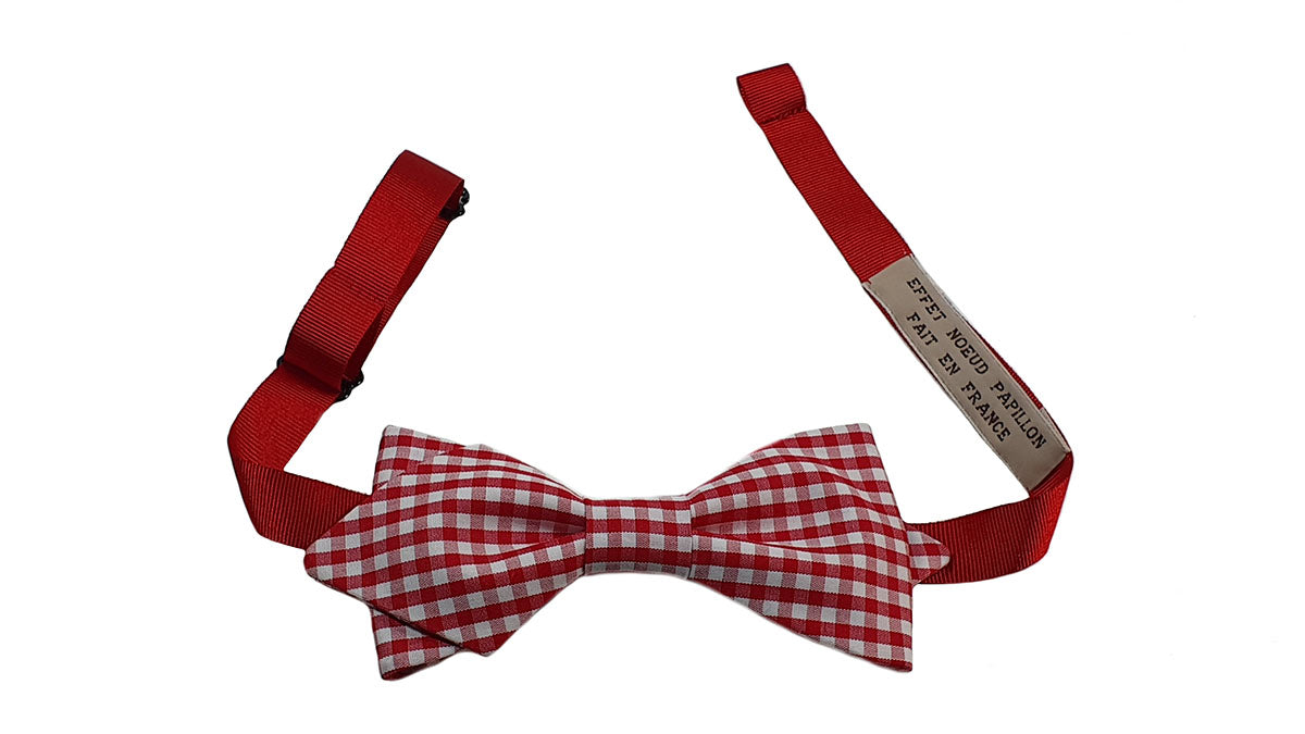 Noeud papillon vichy rouge - Effet Noeud Pap