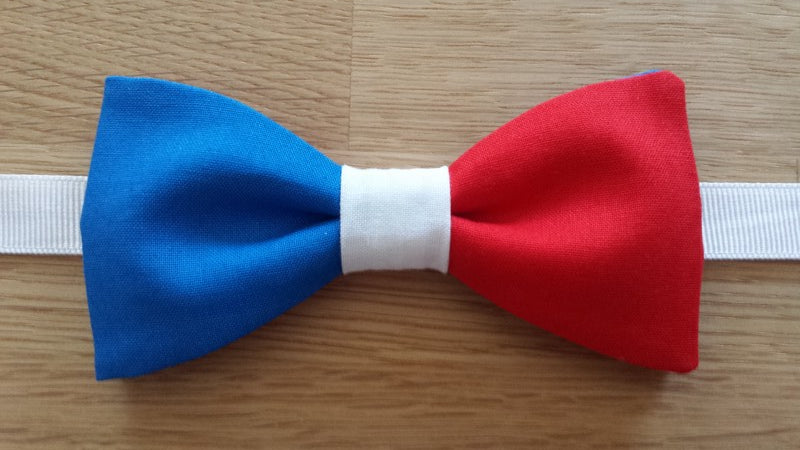 Noeud papillon bleu, blanc, rouge - Effet Noeud Papillon