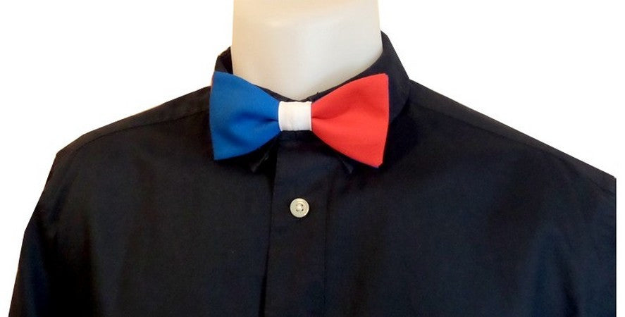 Noeud papillon bleu, blanc, rouge - Effet Noeud Papillon