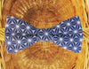 Noeud papillon bleu étoiles blanches en tissu japonais - Effet Noeud Papillon