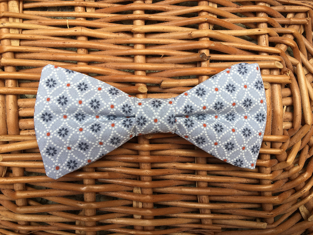 Noeud papillon en tissu japonais Shippô bleu - Effet Noeud Papillon